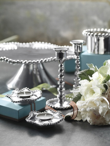 String of Pearls Candlestick Set