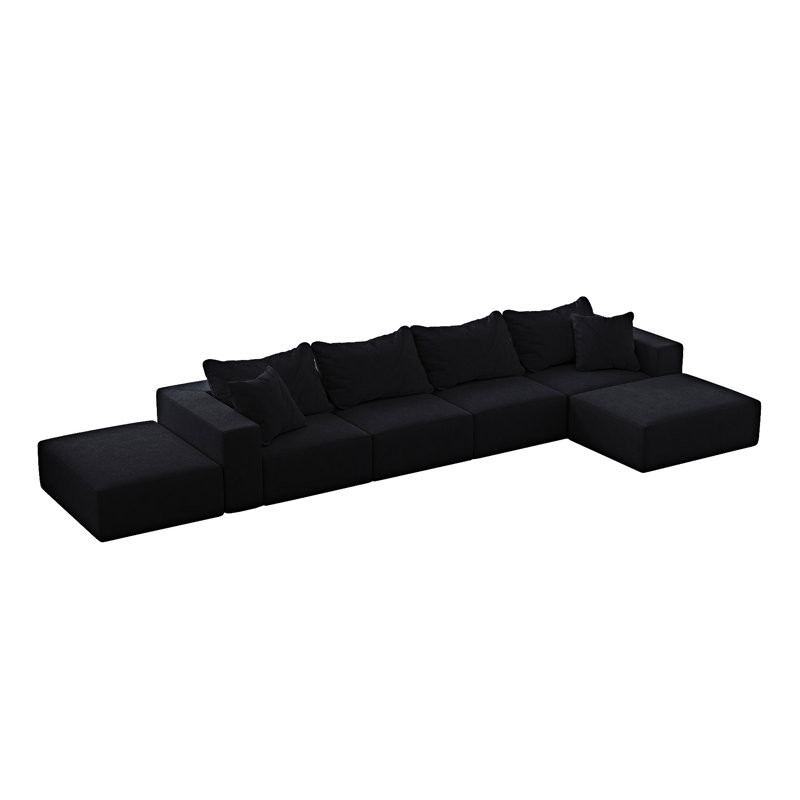 Upholstered Modular Sectional Sofa Couch