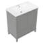 Ensemble de meuble-lavabo 30 po avec lavabo, armoire de salle de bain multifonctionnelle avec portes et tiroir, structure solide et panneau en MDF-1876394161