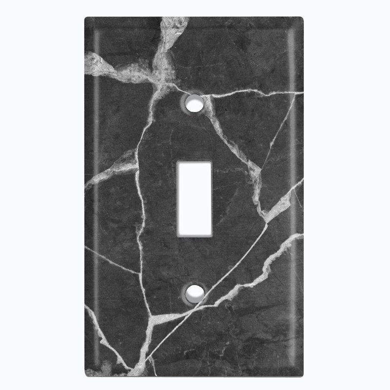 Patterned 1 - Gang Toggle Light Switch Standard Wall Plate, Navy