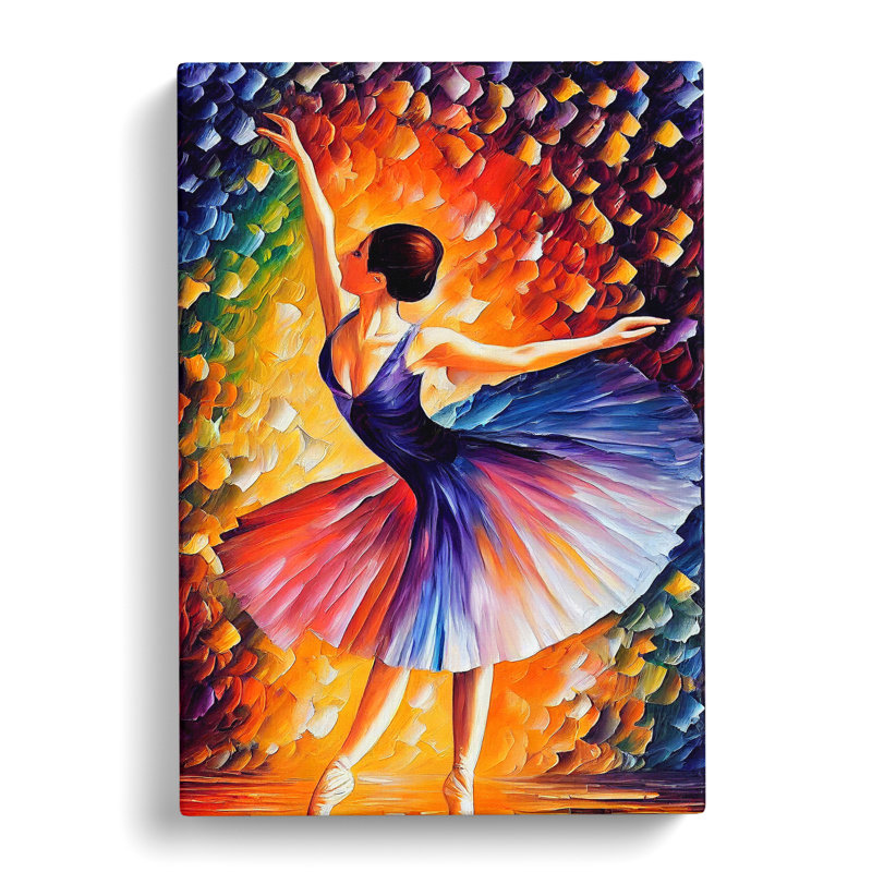 Ballerina Dancer No.6 - Wrapped Canvas Painting, 50cm H x 35cm W x 3cm D