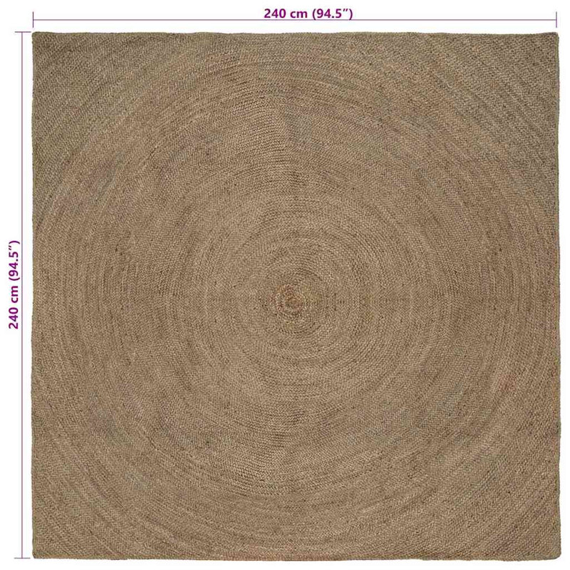 Solid Colour Standard Area Rug, Square 240cm