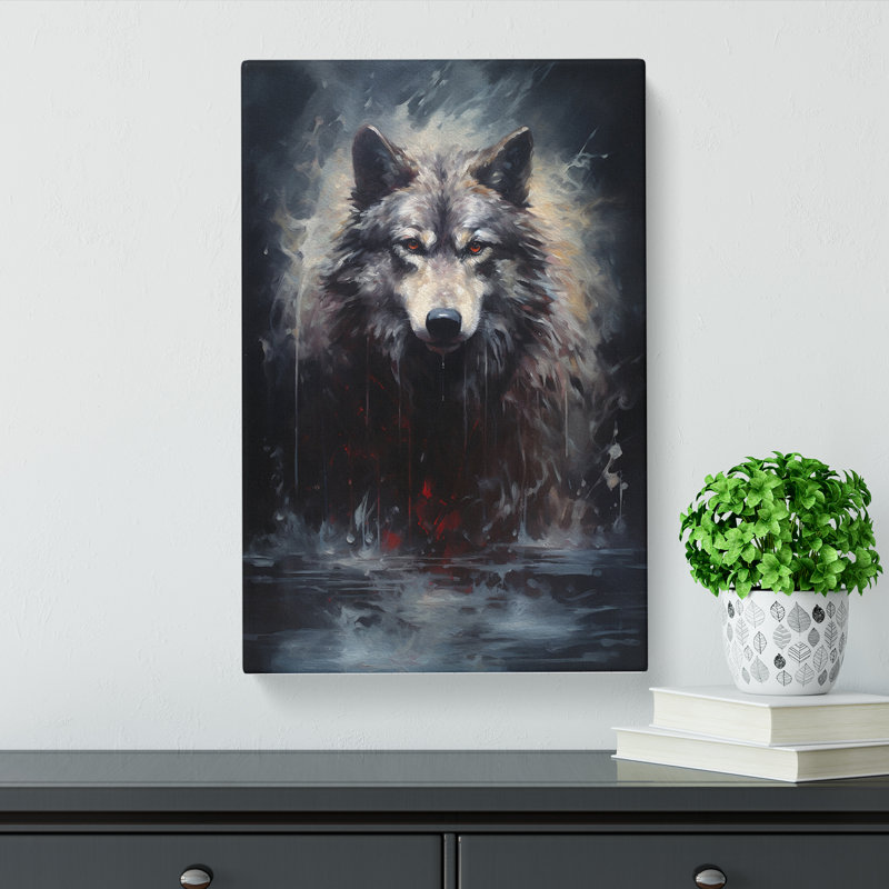 Wolf Contemporary No.3 - Wrapped Canvas, 60cm H x 40cm W x 3cm D