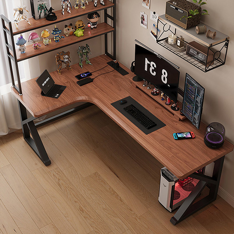Bureau rectangulaire en bois massif brun noisette, H 29,53 po x l 62,99 po x P 47,24 po, Retour à gauche