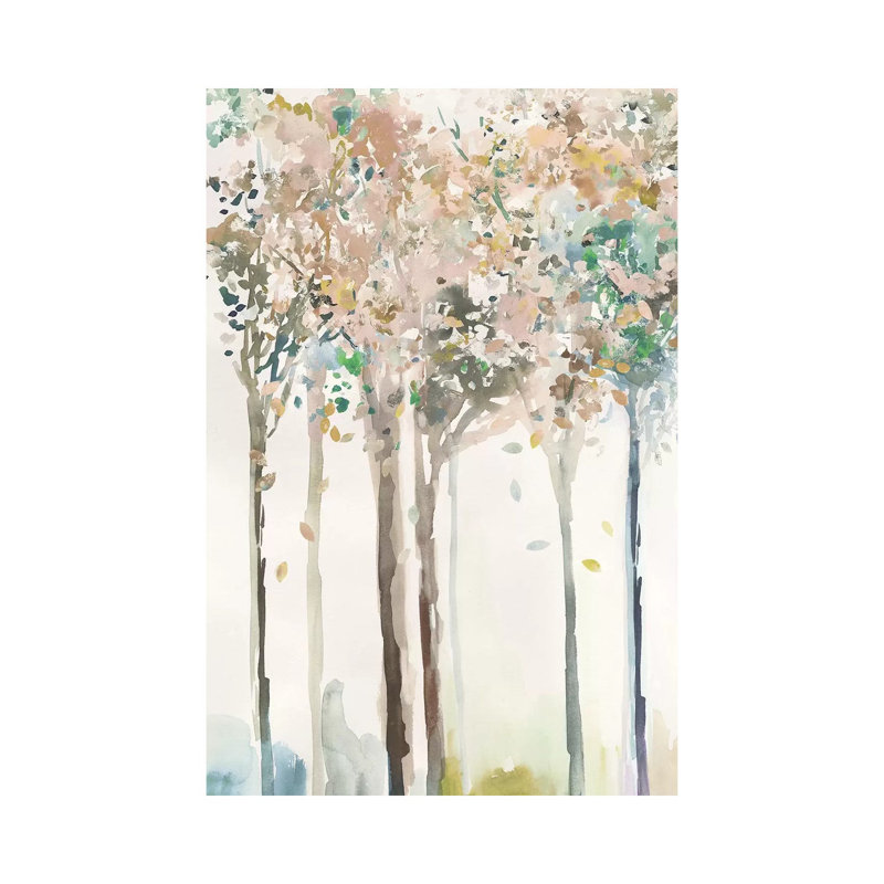 "Golden Trees II" par Allison Pearce, reproduction d’art, Pas de tapis, Toile tendue, H 12 po x l 8 po x P 0,75 po
