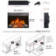 Foyer électrique encastrable, 23 pouces, chauffage ultra mince, flamme réaliste, bûche, télécommande, minuterie, protection contre la surchauffe, / certification UL, chaleur de 1400 W, 5000 S par heure, 11 réglages de température,