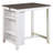 Transitional Design And 3-Piece Pack Counter Height Set Table W Display Shelf USB Ports And 2X Counter Height Chairs Fabric Upholstered Dining Furniture
