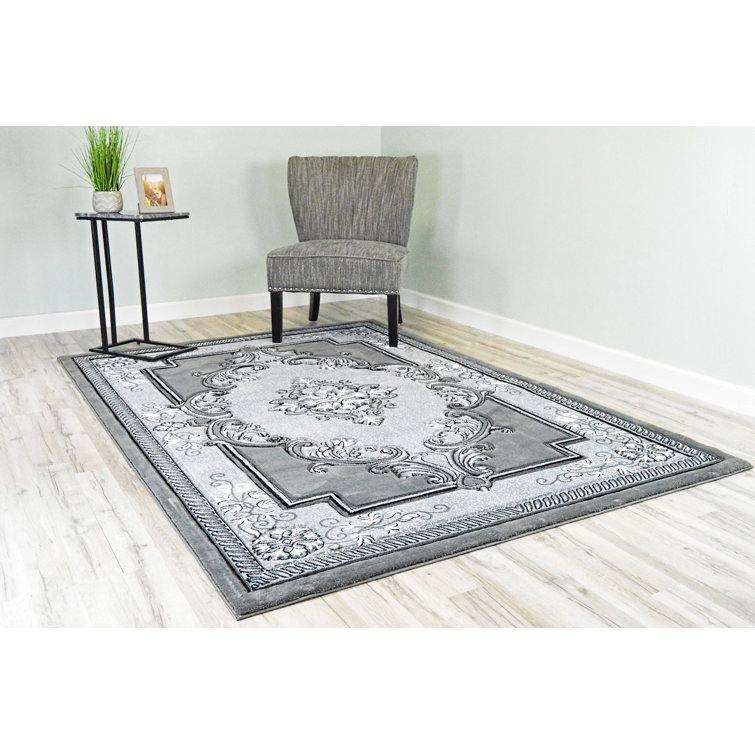 Tapis oriental gris / gris Ramsel