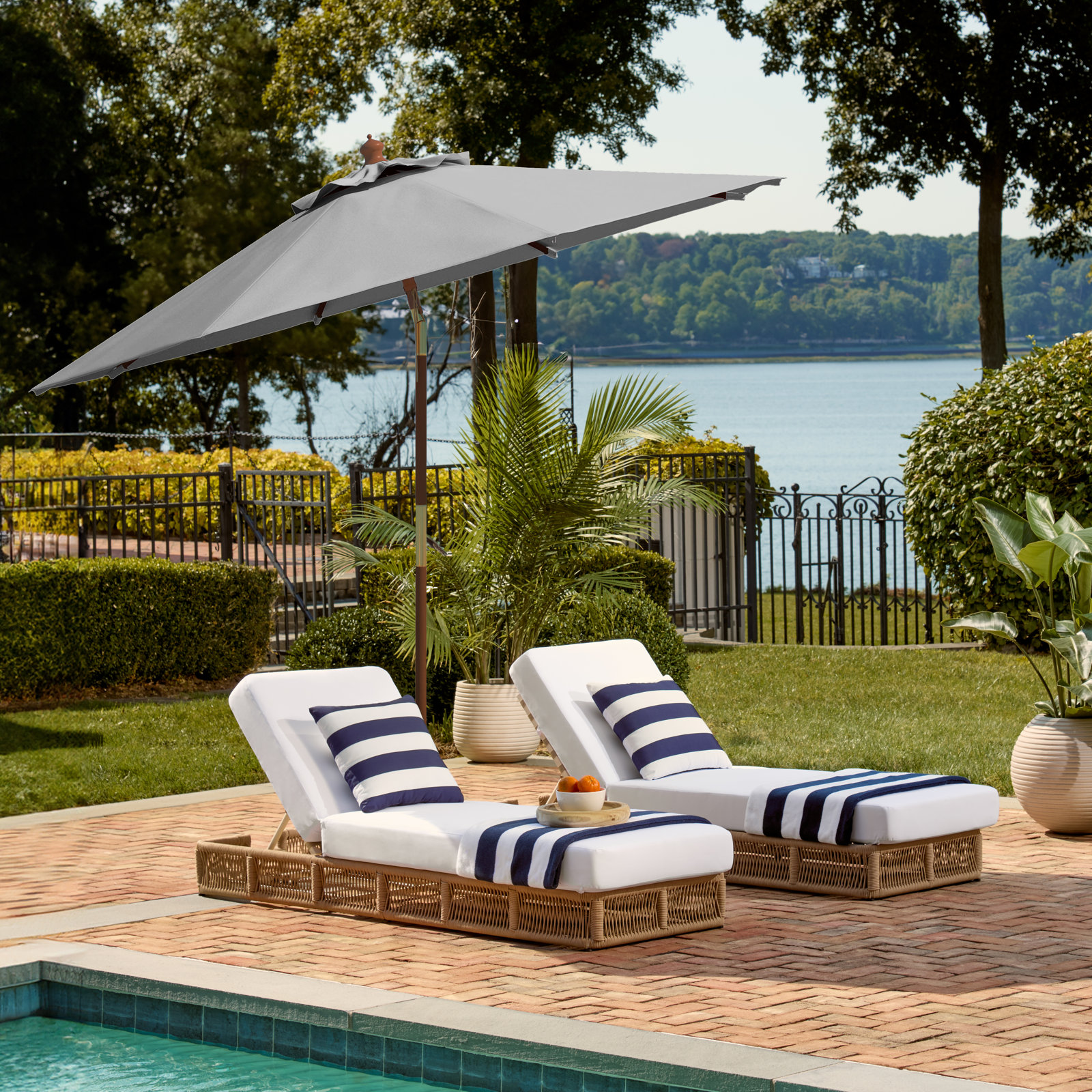 Aldan 8.8' Market Umbrella, Gray