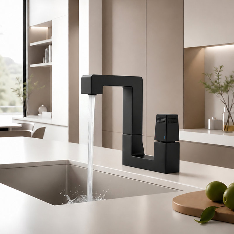 Single-Hole Single-Handle Bathroom Faucet, Matte Black