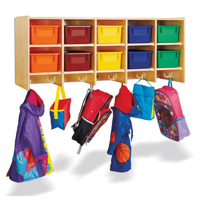 Jonti-Craft® 10 Section Wall Mount Coat Locker
