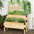 Raised Garden Bed With Trellis, 2 Level Wooden Elevated Planter For Veggies, 42.5"X55"X25.5", Natural Tier Flowers, 25.5" D X 42.5" H, Wood