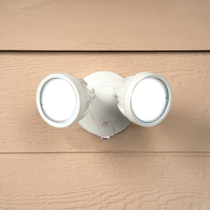 All-Pro LED Outdoor Security Flood Light with Motion Sensor, White