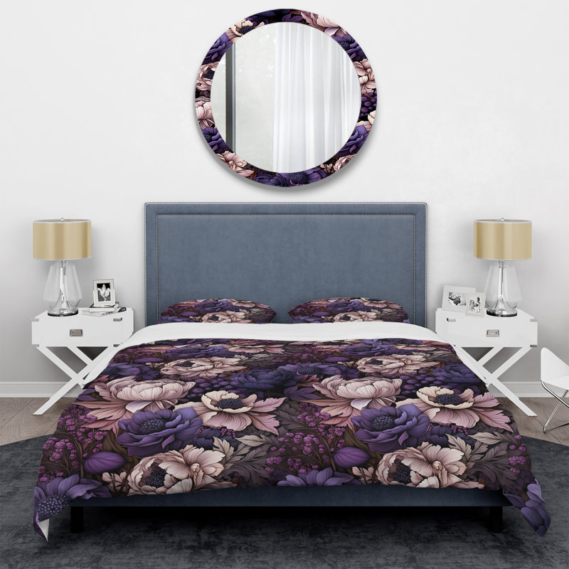 Ensemble de housse de couette Gothic Botanicals Moody, Housse de couette pour très grand lit et 2 très