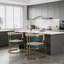 Ensemble de 2 chaises d'appoint, dossier incurvé ergonomique pour la cuisine et la salle à manger