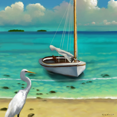 Sailing Serenity IV by Rick Novak - Wrapped Canvas Painting