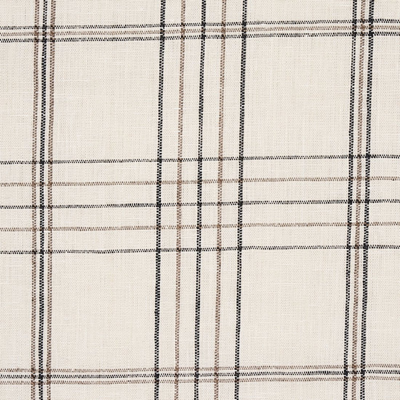 Tissu en lin à carreaux Nils, Gris anthracite