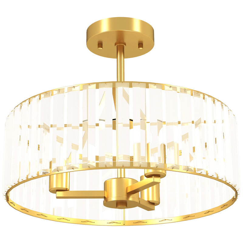 3 - Light Gold Tone Pendant