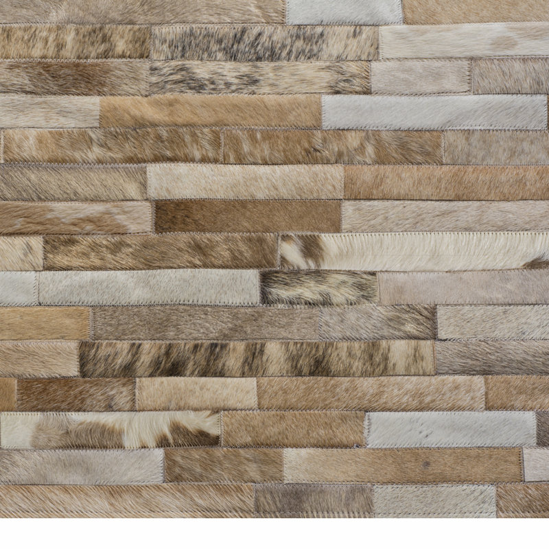 Minotaur Cowhide Striped Area Rug, Rectangle 6' x 9'