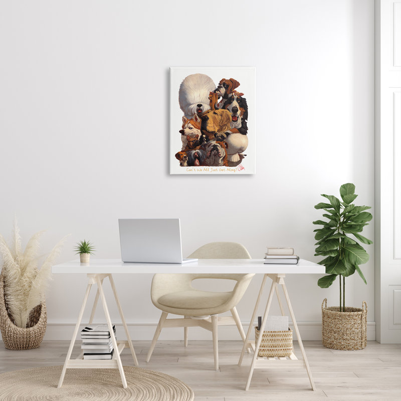 Just Get Welcome - impression, H 30 po x l 24 po, Toile tendue
