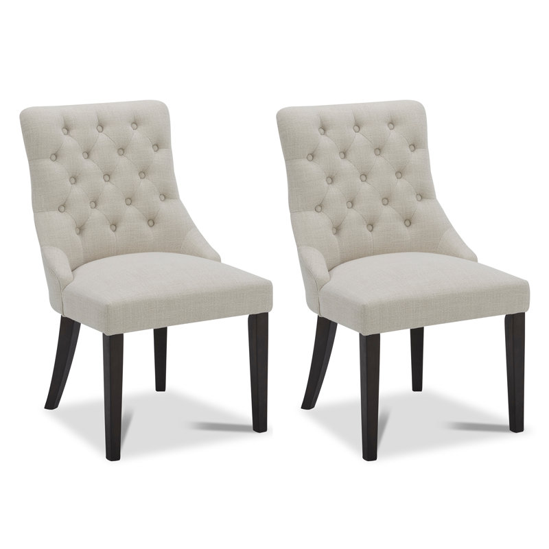Mufeeda Tufted Upholstered Dining Chair, Performance Linen