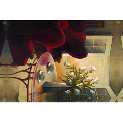 Two Red Chairs - Wrapped Canvas Painting