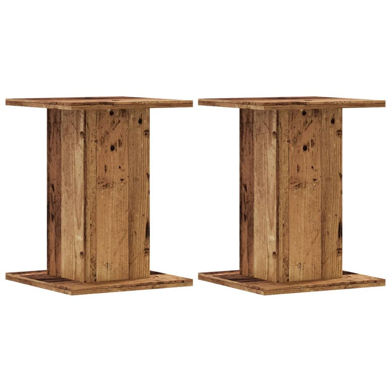  Speaker Stands Living Room Speaker Floor Stand 2 Pcs Engineered Wood, Natural