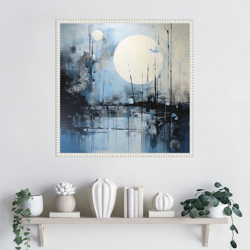 «Illuminating Moon» par Villita, reproduction d'art sur toile encadrée, 22x22