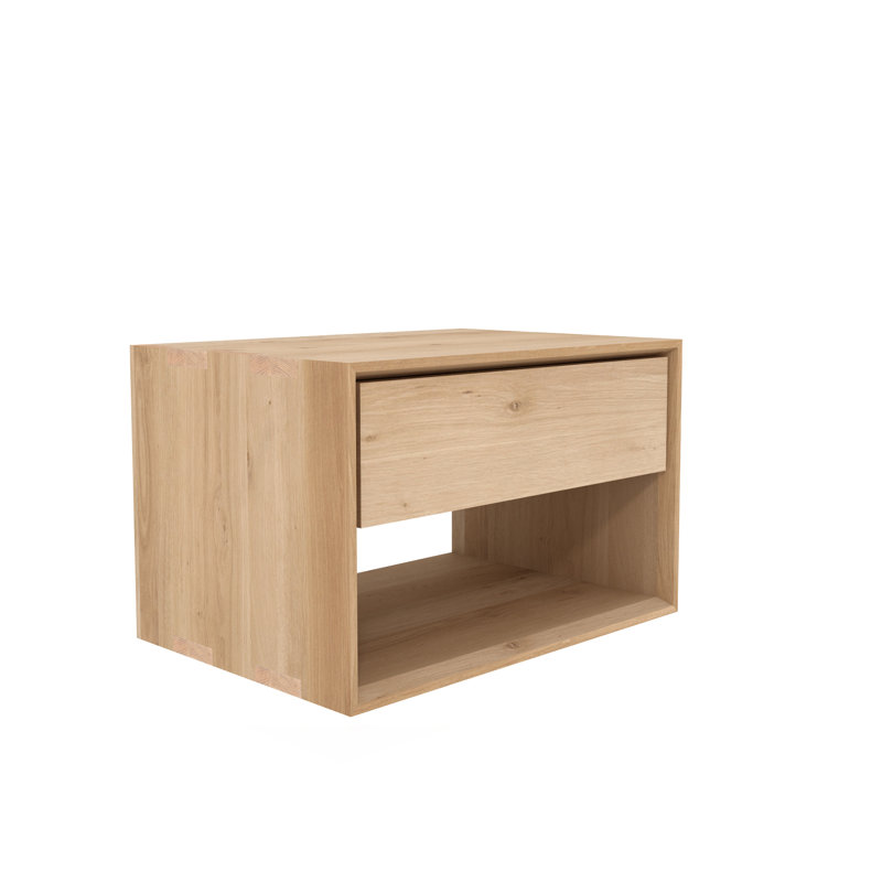 Nordic 1 - Drawer Solid Wood Nightstand