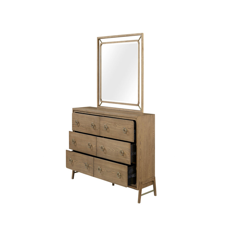 Commode 6 tiroirs au fini latté