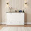 Grand lit escamotable de style ferme avec plateau de rangement pliable et station de charge-1825805256