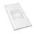 48'' W X 22'' D Solid Surface Bathroom Vanity Top White Rectangular Vanity Basin Sink Countertop with Pre-drilled Faucet Hole