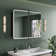 Brendyn Recessed or Surface Mount Framed LED Medicine Cabinet with Mirror and 3 Shelves, LED Lighting, Defogger, Memory Function