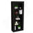 Bookcase, Vertical Design, Five Shelves -Black