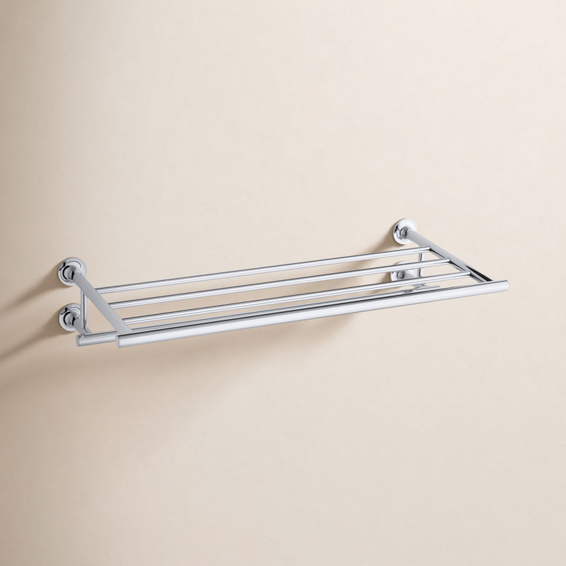 Purist Hotelier Wall Shelf, Polished Chrome