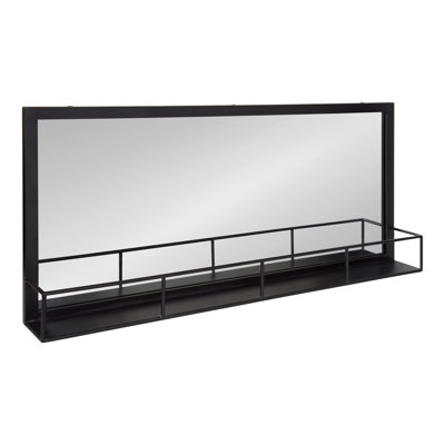 Heider Metal Flat Mirror with Shelves