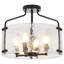 Plafonnier semi-encastré cylindrique moderne en verre à 4 lumières pour le couloir d'entrée de la chambre à coucher de la cuisine-1822383916