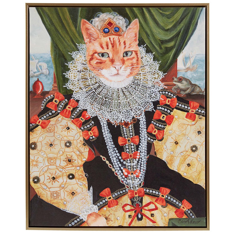 Kitty Queen Belle Framed Canvas Wall Art