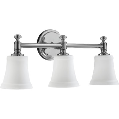 Éclairage pour meuble-lavabo 3 lumières opale Whittiker