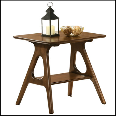 Maurreen Wood Shelf End Table