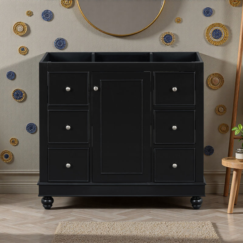 [Cabinet seulement] Meuble-lavabo de 36 po (lavabo non inclus), Noir