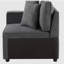 Fauteuil d'appoint gris à dossier gauche