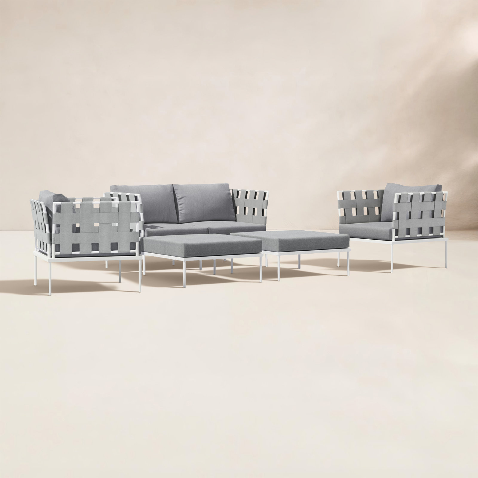 Harmony 5-Person Patio Seating Group, Gray