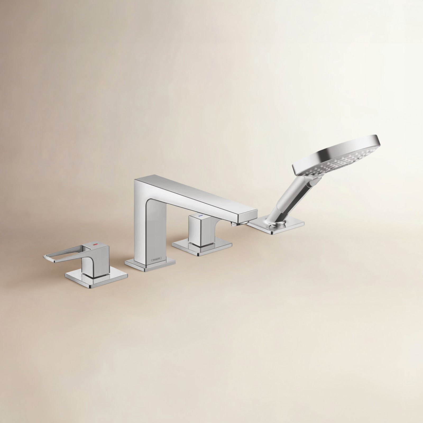 Metropol Double-Handle Deck Roman Tub Faucet, Chrome