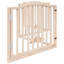Archie & Oscar Dog Gate With Door Foldable 4 Panels Brown Oak 320 Cm Poplar Wood-41120569-41120711
