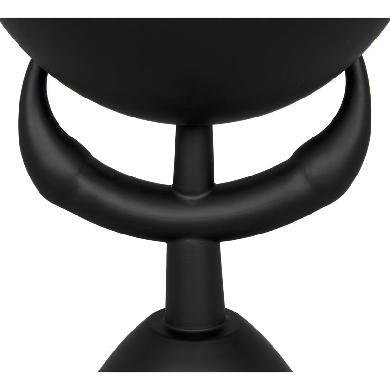 Matte Black Round Metal Industrial Side Table
