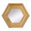 Miroir hexagonal 18,5 "x 18,5" avec cadre en bois naturel, décoration murale-1555193605