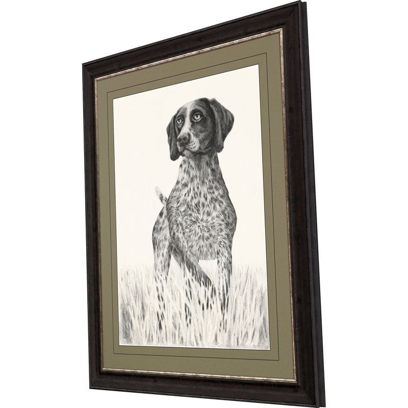Canine Watch Green and Brown Framed Acrylic Art
