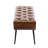 Lora Mid-Century Modern Tufted Leather Bench, 44" Wide with Metal Legs-877218762-839558802