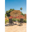 Grand Terrace Woven High Back Swivel Rocking Lounge Chair-1017887674-1017887655